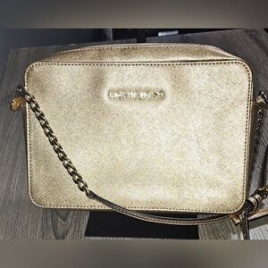 Authentic Michael Kors Metalic Gold Crossbody (TLC)